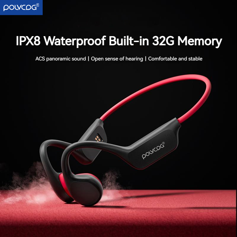 Wired Earphone Lightning - POLVCDG Headset Konduksi Tulang X7 IPX8