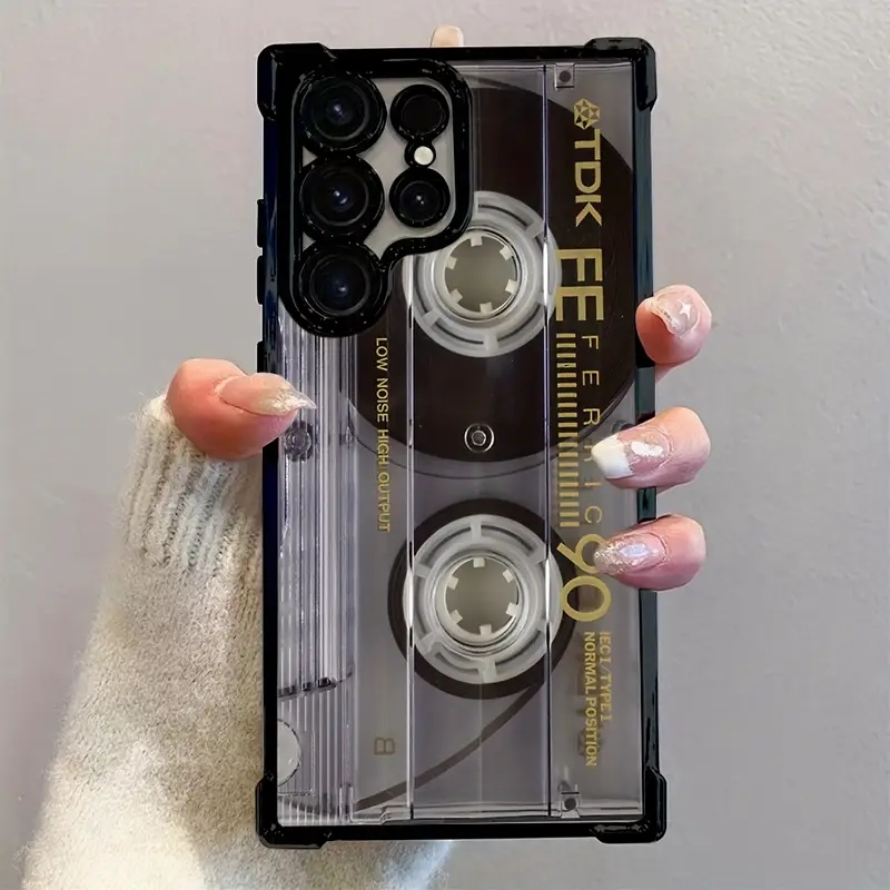 Samsung Galaxy A55 - Casing HP Retro Motif Kaset Berlapis