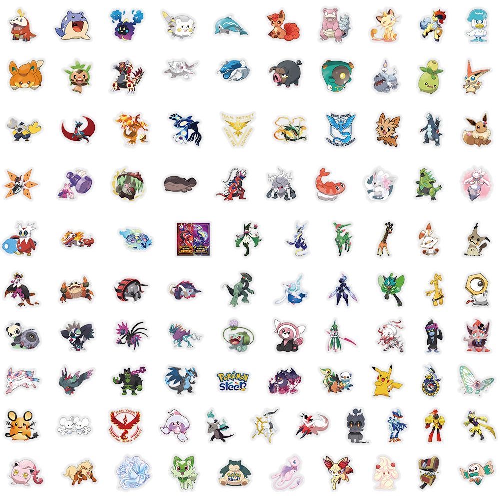 100Pcs Stiker Pokémon Kartun L - Tablet Cute Accessories ulasan dan harga