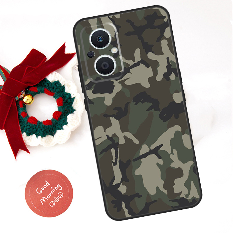Casing dengan Motif Kamuflase  - Oppo Reno 12 ulasan dan harga